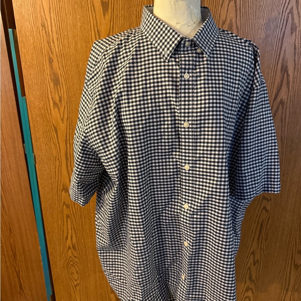 Big and Tall UNTUCKit Black and White Gingham Shirt